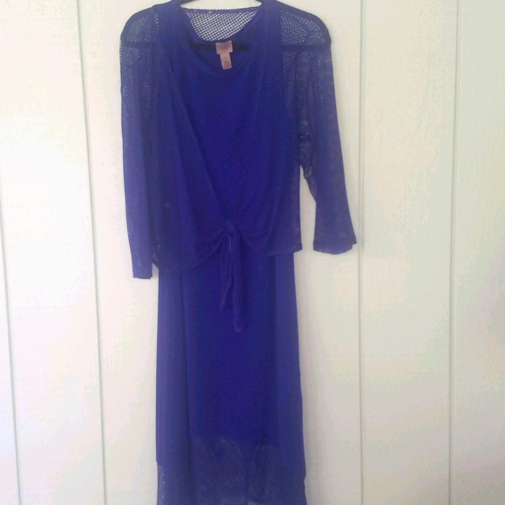 Chicos 1 midi dress with sheer knit cardigan